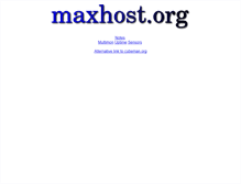 Tablet Screenshot of maxhost.org